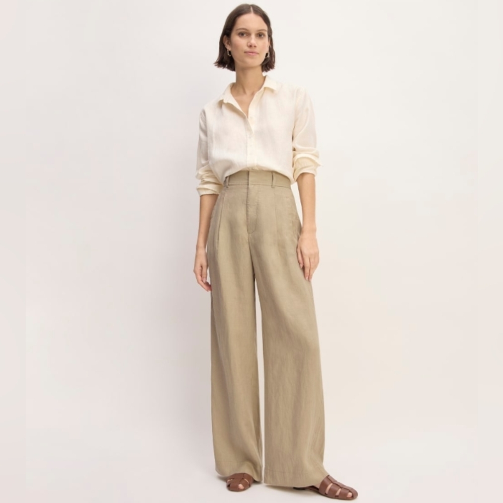 Everlane 100% Linen Pants. Green. Size 6. Waist 29. Perfect Condition. - Picture 16 of 17